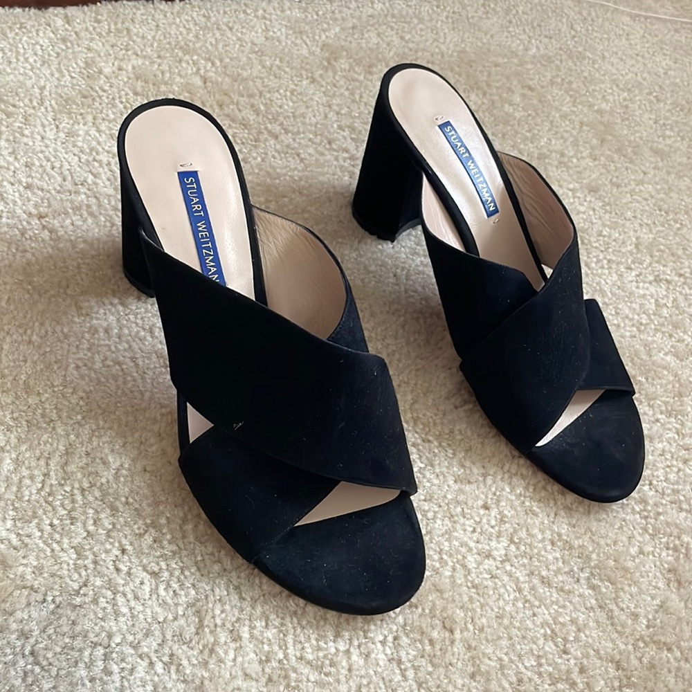 Stuart Weitzman Galene black Sandal 8.5